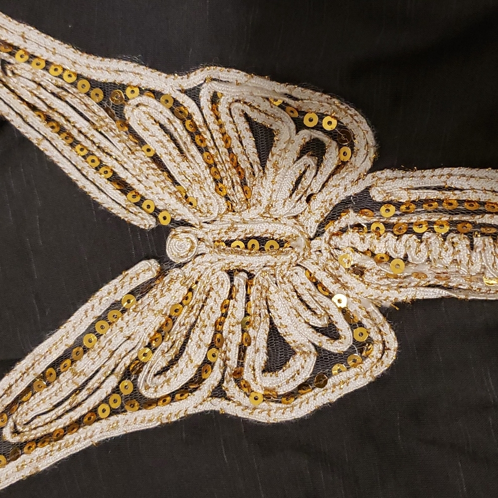 Cold Shoulder Sequin Top - Picture 9 of 10